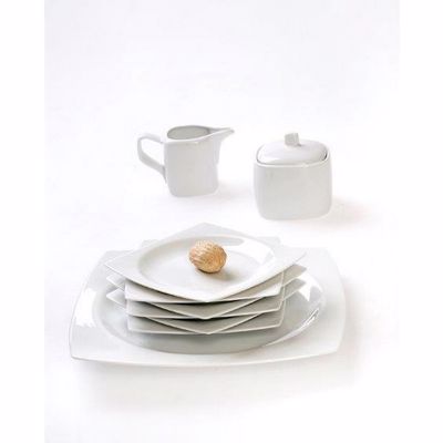 Cryspo Trio Σετ Τσαγιού 15 Τεμαχίων Λευκή Πορσελάνη 'QUADRO WHITE' 5500031